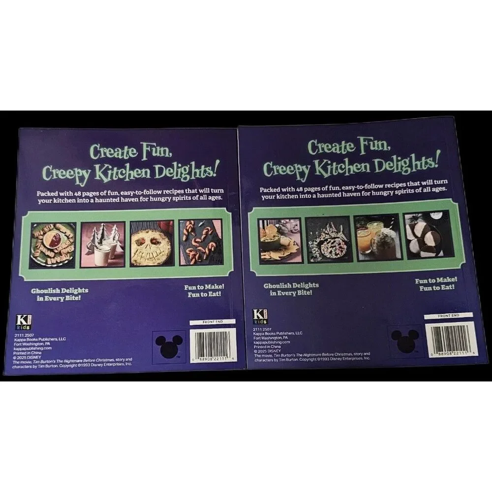 NEW Tim Burton's The Nightmare Before Christmas Party Cookbook Volume 1 & 2